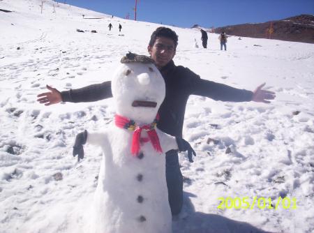 moi avec le homme de neige.................c super
